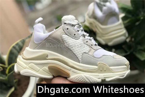 

paris 17fw triple-s mens comfort casual shoes luxury designer dad shoes triple s 17fw sneakers for women vintage sports jogging trainer, Black