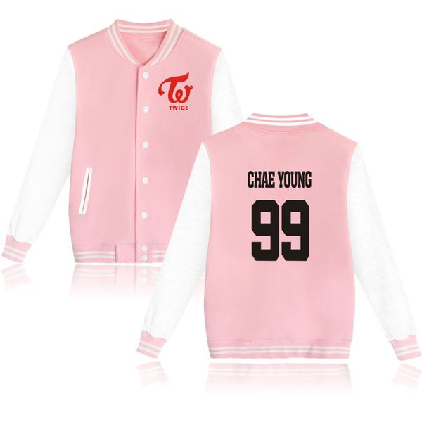 

twice lina lianyu set yanping jing taozhou son yoga sana loose coat cardigan college men and women baseball clothes, Black;red