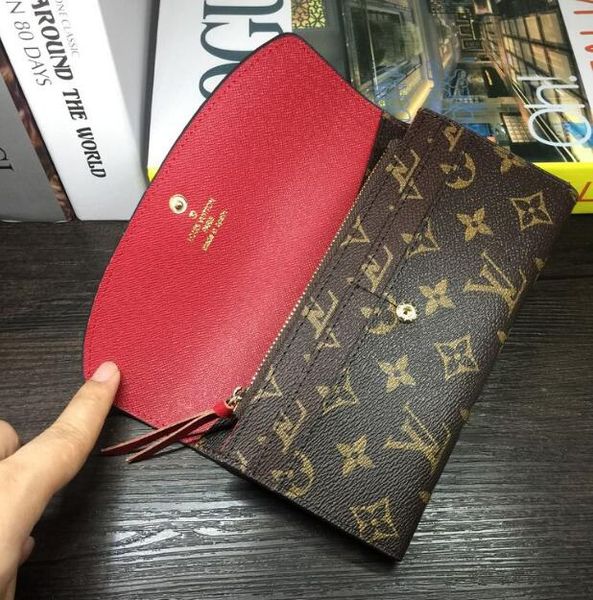

Shpping whole ale red bottom lady long wallet multicolor de igner coin pur e card holder original box women cla ic zipper pocket, Red;black