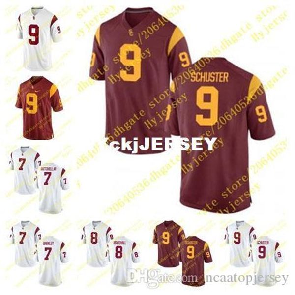 

men's matt barkley jersey steven mitchell iman marshall juju smith marqise lee usc trojans stitched red white football jerseys nc, Black;red