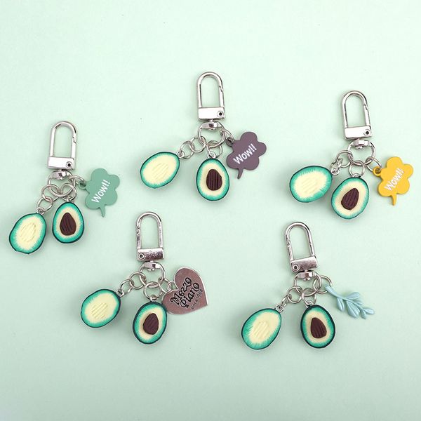 

карманный поп-брелок авокадо брелока творческого мешка кулон девушка любовь подвеска унисекс брелок модных аксессуаров, Silver