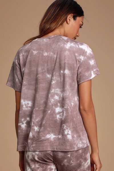 

dhl for pajamas tiedye for mujer pigiama da donna per girocollo tye dye short purple light astroworld tie dye t shirt nice bwkf, Blue;gray