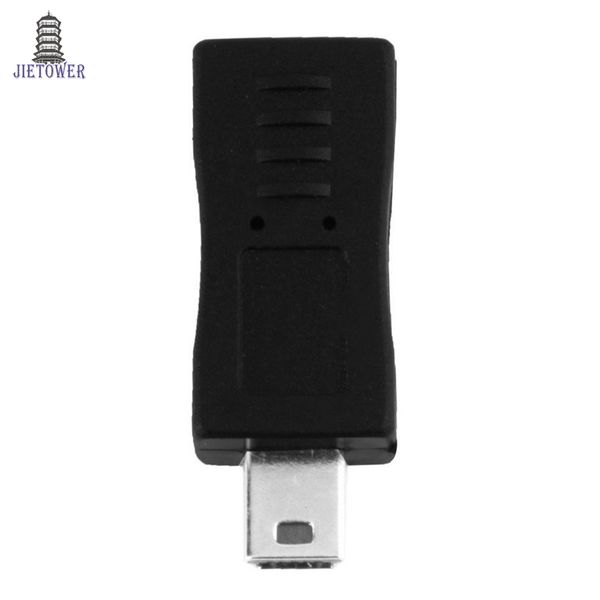 

300pcs/lot black micro usb female to mini usb male adapter connector converter adaptor brand ing