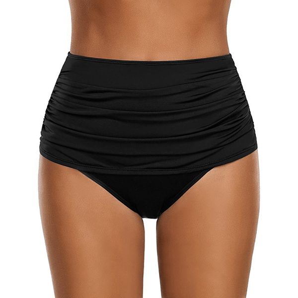 

2019 bikinis women bikini women's high waisted swim bottom ruched bikini tankini swimsuit summer casual jan19 swim wear