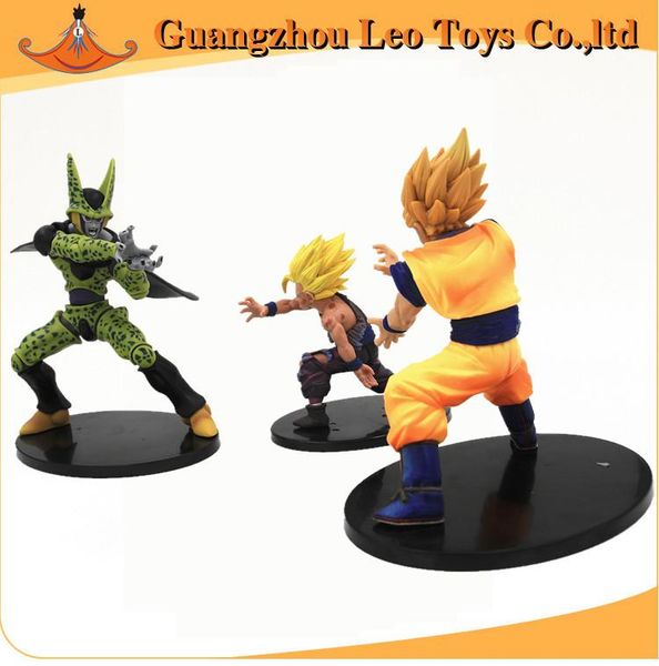 

promotions 100% banpresto dramatic showcase dragon ball z kai goku gohan and cell pvc action figure model 12cm-17cm approx