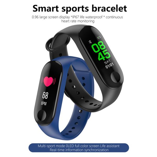 

M3 mart watch men watch fitne bracelet bluetooth wri tband activity tracker port mart bracelet
