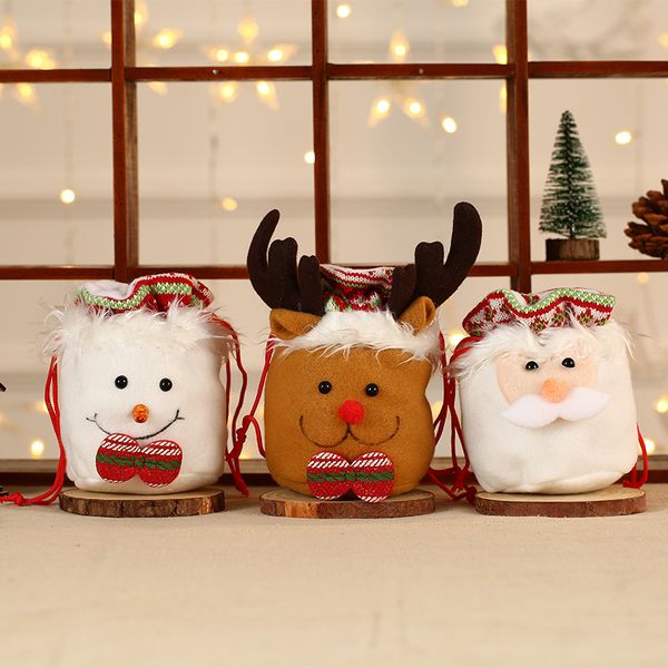 

christmas apple bag old man snowman deer drawstring children's gift apple gift bag