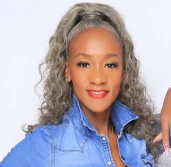 

long grey curly real hair pony tail hairpiece 140g fashion silver gray brazilian hair ponytail 140g, Black
