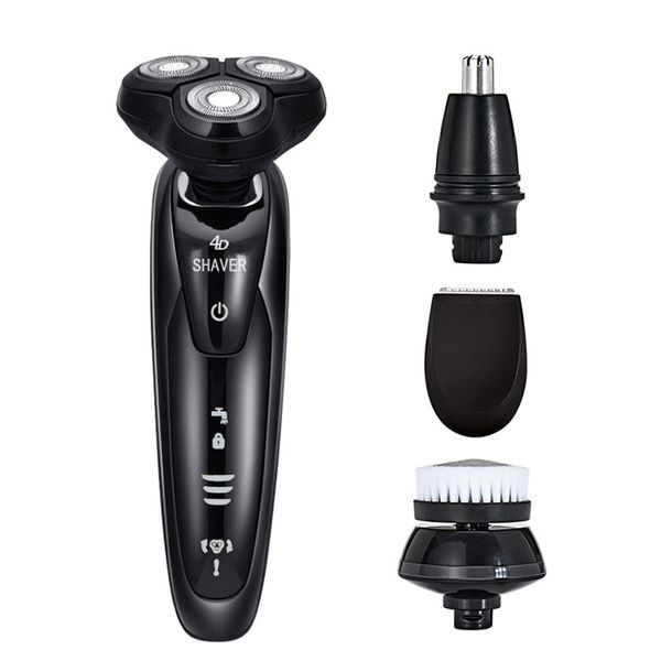 

4d rotary male electric shaver wet dry electric razor for men rechargeable beard shaving machine face shaver home travel