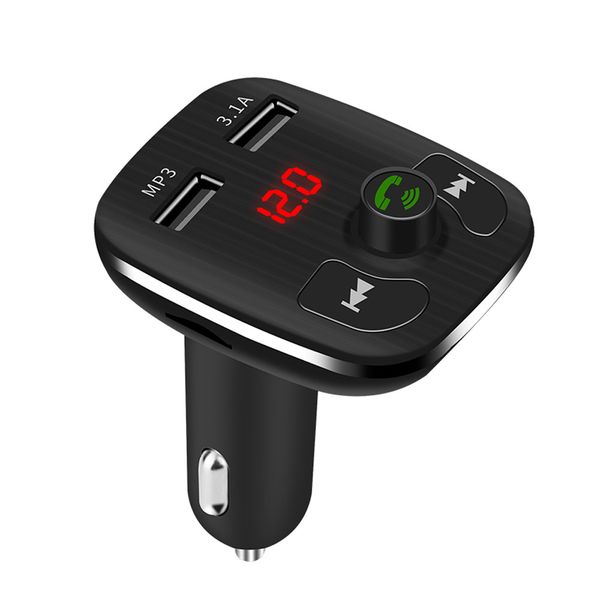 

3.4a dual usb car charger bluetooth fm transmitter fm modulator hands-car mp3 player tf usb music accessories