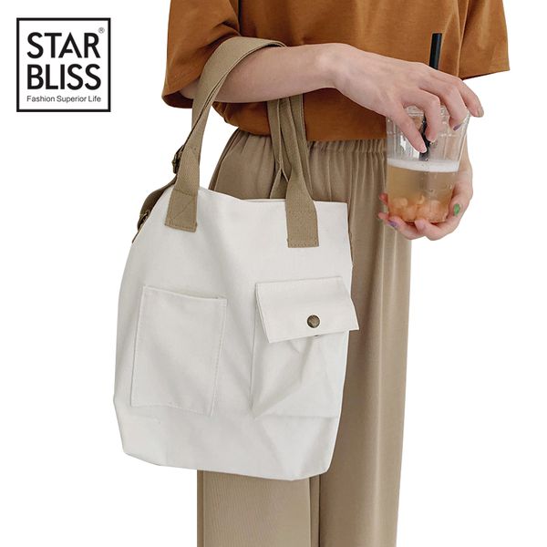 

diagonal zipper magnetic buckle tote bag canvas bag multi-purpose multi-purpose shoulder handbag simple literary school