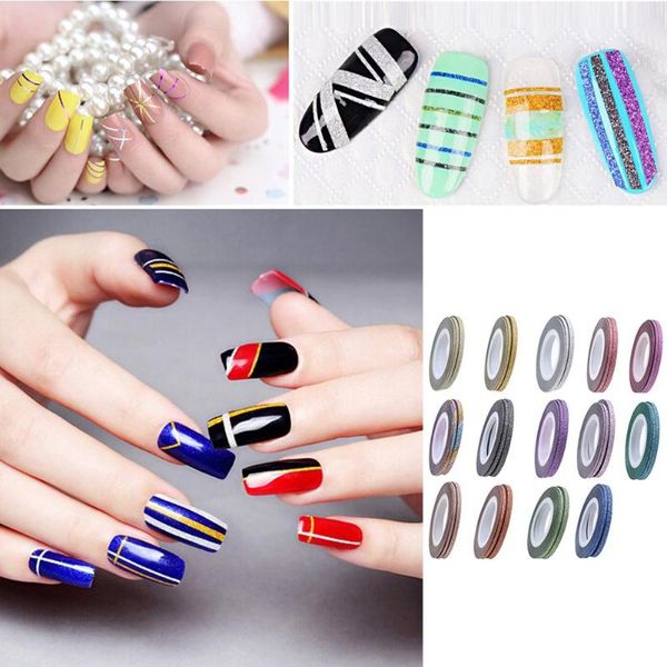 

1mm/2mm/3mm rolls 14 colors matte tape line diy nail art tips decoration sticker