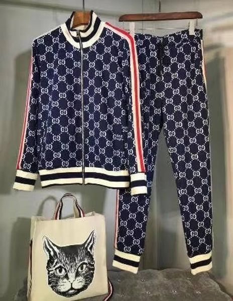 

selling explosion brand jacket medusa designer letter printing men's running clothes sportswear sports suit men's jacket casual sw, Black;blue