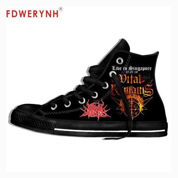

men walking shoes shoes black vital remains band metal music fashion cool street breathable classic canvas