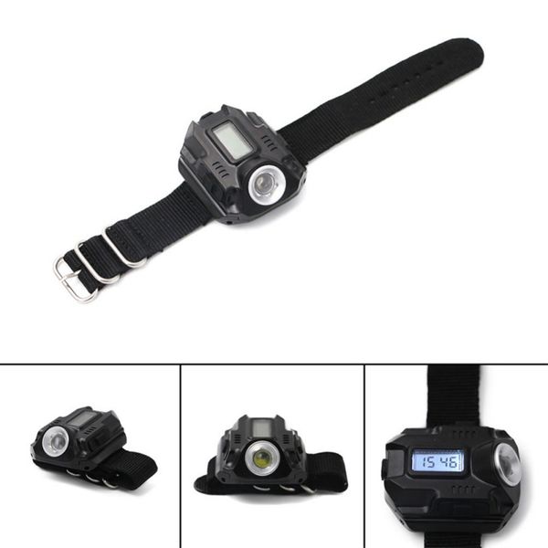 

new wrist light led 450 lumen bright waterproof usb rechargeable watch emergency torch lights men's watches