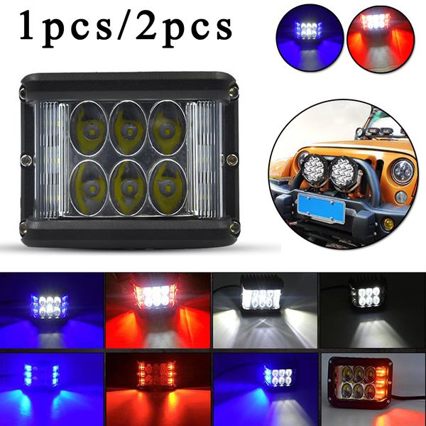 

dc 12-80v 12-45w car off-road atv suv three-sided pods combo 3-leds work light strobe fog lamp spotlight 9000lm led work light