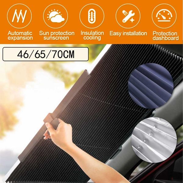 

auzan 65/70cm car retractable curtain suv truck car front windshield sunshade window sun visor uv protection curtain