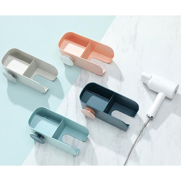 

bathroom shelves 1pc hair dryer rack punch storage wall-mounted plastic