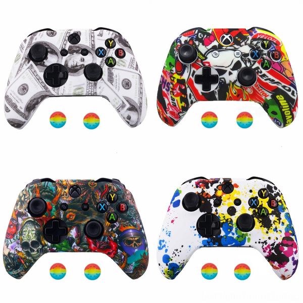 

rlkht muti color anti-slip soft silicone xbox skin protective for cover skin sleeve case rubber one s controller gaming accessories