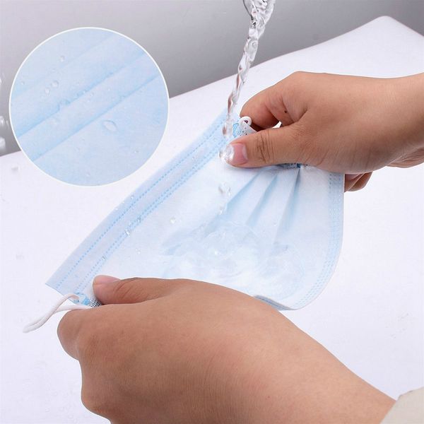 

2020 disposable face masks 3-layer dust-proof masks with elastic earrings protective face masks fast shipping