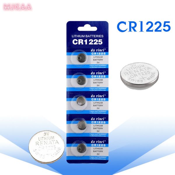 

оптовая 300pcs 3v калькулятор часы часы 5шт cr1225 lm1225 br1225 ecr1225 kcr1225 lithium 3v кнопка клеточные батареи монета батареи