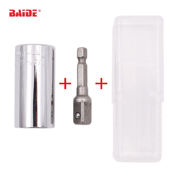 

cr-v torque wrench universal sleeve head set magic socket sleeve 7-19mm spanner key gator grip multi hand tools