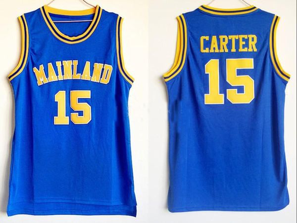 

mens vince carter #15 mainland high school basketball jersey vince carter north carolina tar heels college stitched basketball shirts, Black;red