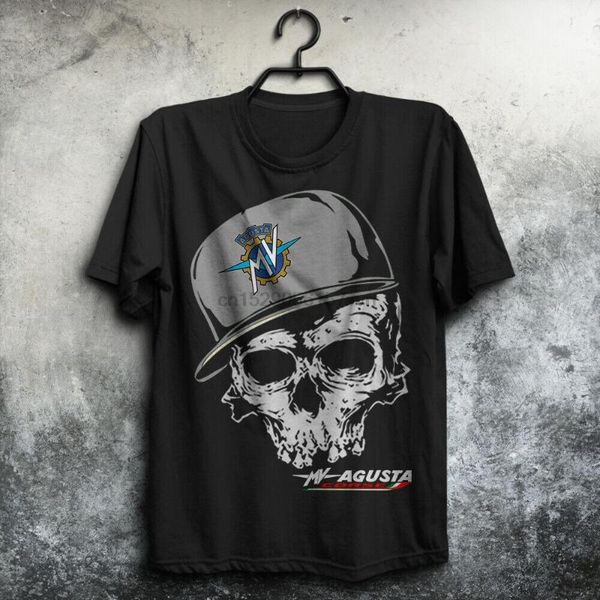 

mv agusta dragster800 rr brutale 1000 f3 800 rc f4r us man t-shirt skull fun, White;black
