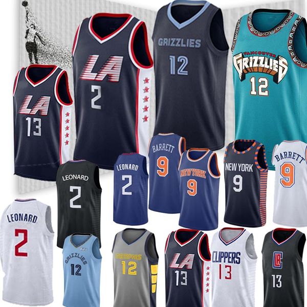 

Kawhi 2 leonard jer ey paul 13 george 12 ja morant 9 rj barrett jer ey ba ketball jer ey 2019 new, Black;red