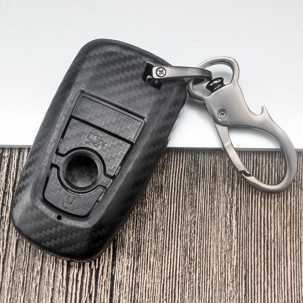 

abs carbon fiber car key case cover for ford fusion mondeo mustang edge expedition explorer 2017 2018 mkc mkx mkz f-150