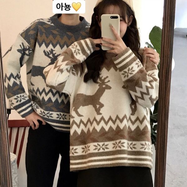 

autumn and winter new boutique men's casual sweater youth solid color warm simple loose wild large size fashion knitting, White;black