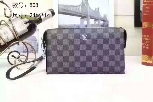 

2019 n808 new men wallet leather card package wallets purse mini clutches exotics evening chain belt bags