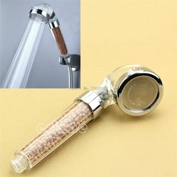 

handheld 4in1 water saving shower head bath shower nozzle sprinkler sprayer filter transparent hand head showerhead -b119