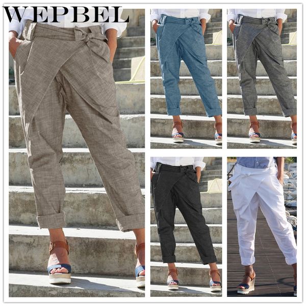 

wepbel women harem pants elegant pantalon casual long palazzo fashion woman big pockets side zipper trousers plus size, Black;white