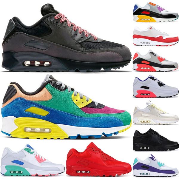 

90 running shoes for men infrared viotech 90s university red grape international triple white black sports sneakers trainers size 36-45
