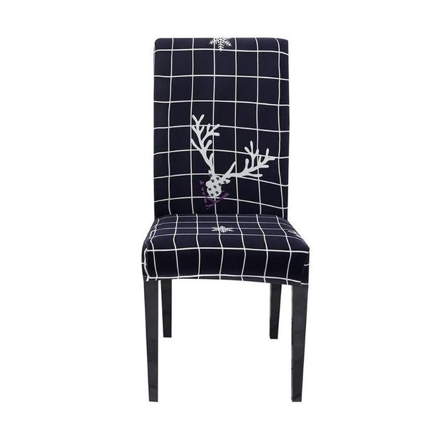 

christmas universal all-inclusive chair cover chair cover christmas decoration deer snow words patterns