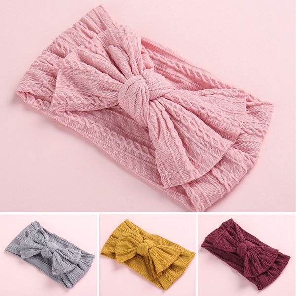 

полосы младенца bowknot головная повязка эластичная тюрбан hairbands луки дети baby girl ободки для волос для девочек haarband аксессуары дл, Slivery;white