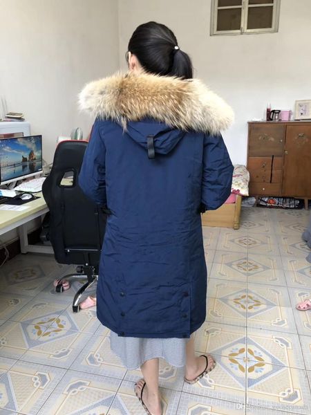 

канада пуховик мужской женщин с капюшоном мех манто homme зима jassen пальто пасечник деньги прямо сейчас абсолютно канады волчьим мехом, Black