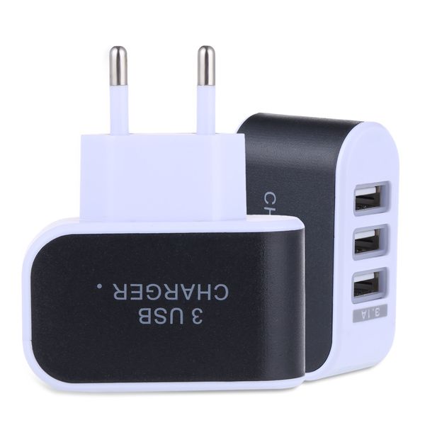 

3 usb ports coloured multifunctional 5v 3.1a universal travel charger adapter