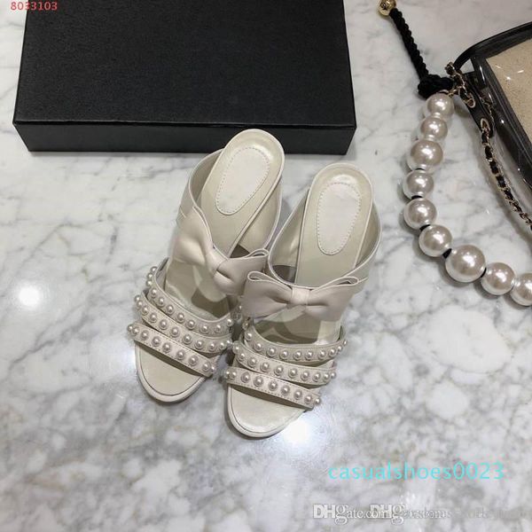 

latest women sandals ,mosaic pearl slippers , causal genuine leather summer slippers for ladies size 35-39 c23, Black