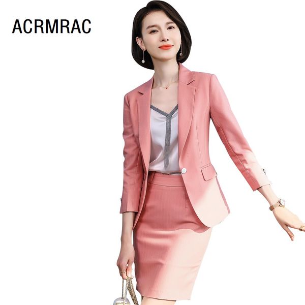 

women suits summer half sleeve stripe blazers skirt office lady formal work clothes women skirt suits woman set 20902, White;black