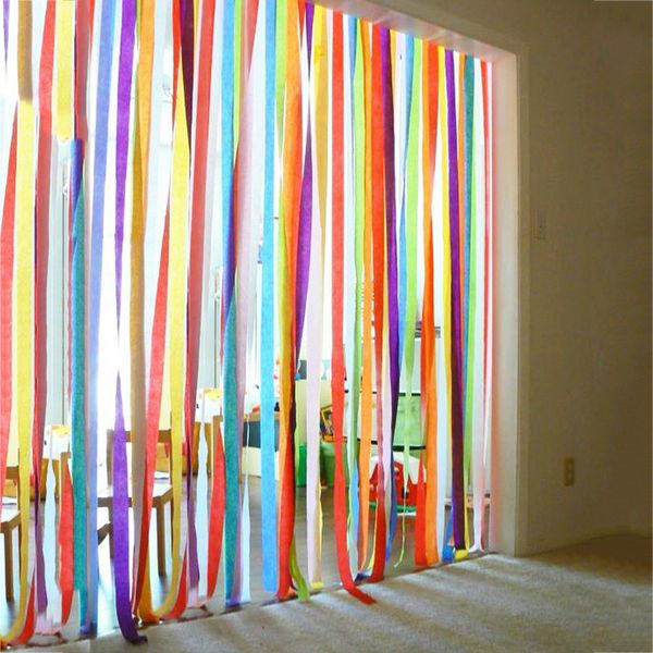 10rolls 100m Crepe Paper Streamers Diy Party Decoration For Kids
