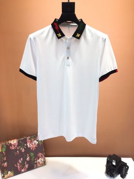 

bh03539fashion men's & tees 2020 runway luxury european design short print party style t-shirts men's clothing, White;black