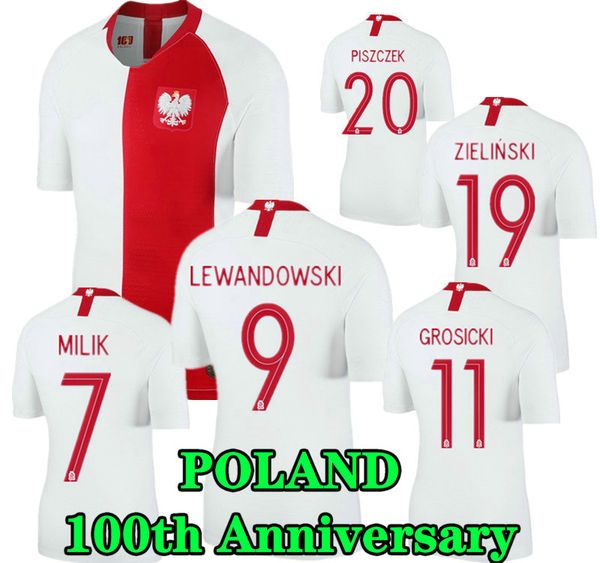 

Lewandow ki 19 20 home poland jer ey occer 100th anniver ary limited edition 2019 2020 pol ka away third football hirt gro icki milik, Black;yellow