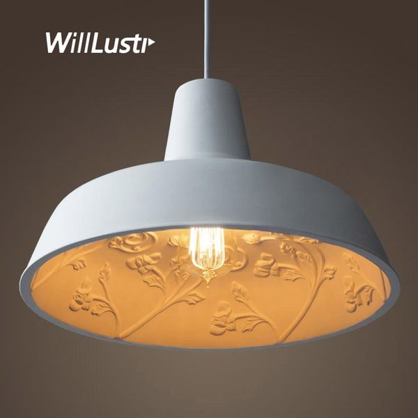 

Plaster Modern Garden Pendant Lamp Hotel Bar Restaurant Library Office Lounge Dining Bedroom Creative Gypsum Hanging Lighting