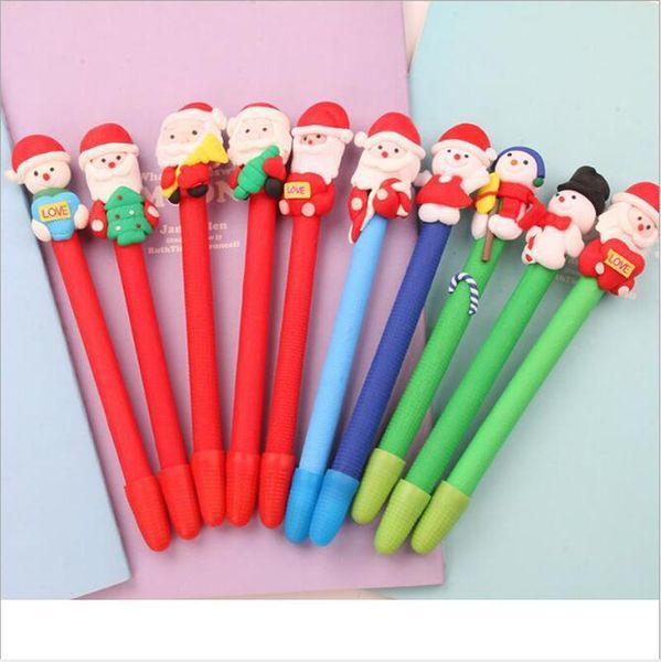 

ball point pen christmas special 0.5mm 15g 17cm multi colors and styles cute cartoon santa claus, Blue;orange