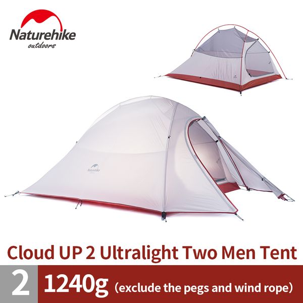 

naturehike upgraded cloud up 2 ultralight tent standing 20d fabric outdoor camping tents for 2 person with mat