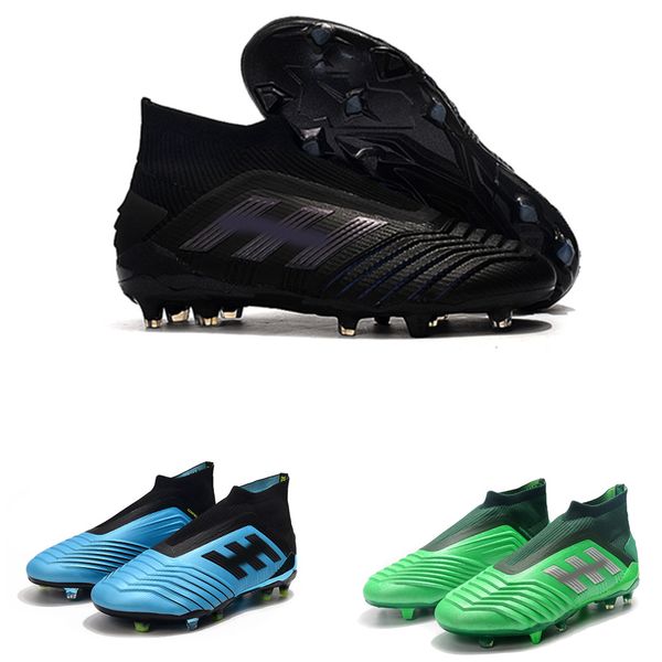 

2019 durable new predator 19+ 19.1 fg ag pp paul pogba golden mens football shoes 19+x cleats boots size 39-45