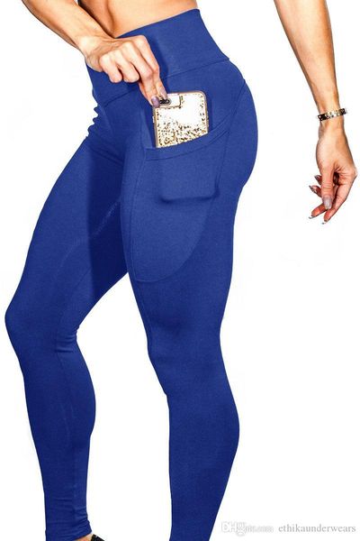 

женщины йога брюки solid designer боковые карманы тощий высокой талией брюки jogger pantalones, Black;white
