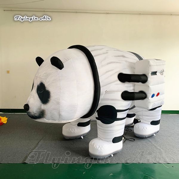 Bonito Publicidade inflável Panda Urso Outdoor Air Blown Panda mascote animal Com Espaço Para Suit Cidade Parade Mostrar